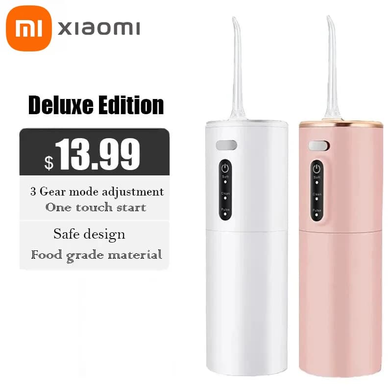 Xiaomi nettoyeur de dents électrique irrigateur Oral Rechargeable Jet d'eau nettoyeur de dents blanc