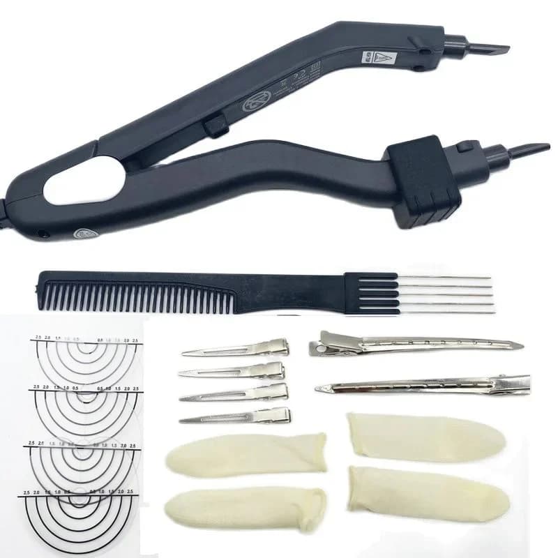 Pince pour extensions de cheveux, pointe chauffante intelligente, outils d'extension de cheveux prof