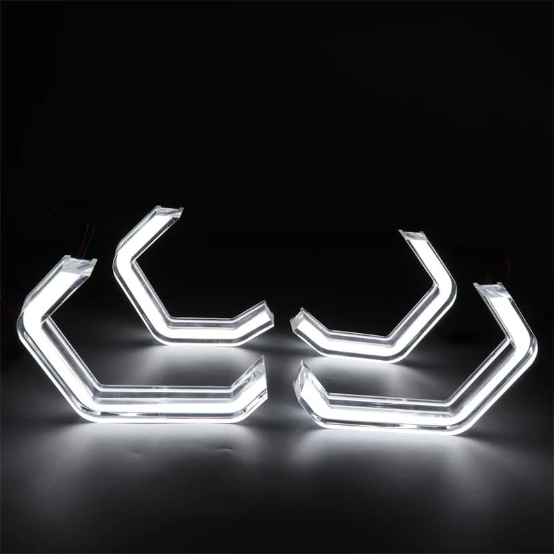 Clignotant LED Angel Eyes pour BMW, style figuré blanc et jaune, feu de voiture DRL, série 1, E81, E