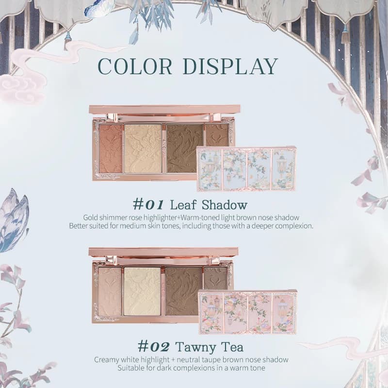 Flower Knows Butterfly Cloud Collar Collection, Embossed Highlight, Contour Palette, 16g