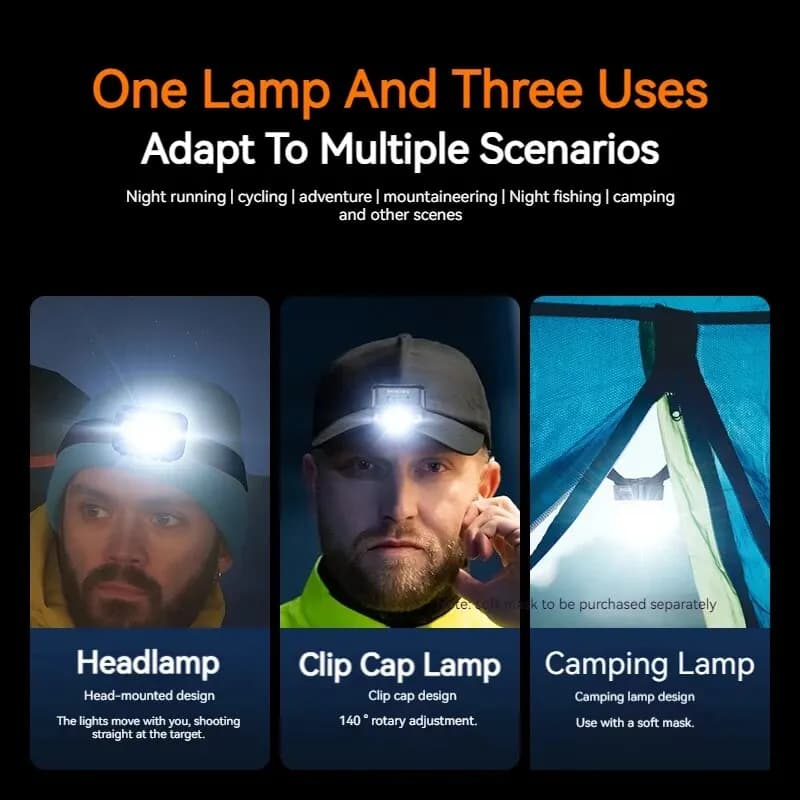 PHILIPS-Lampe de sauna LED aste de type C, lampe de poche à capteur, lampe de sauna extérieure, lant