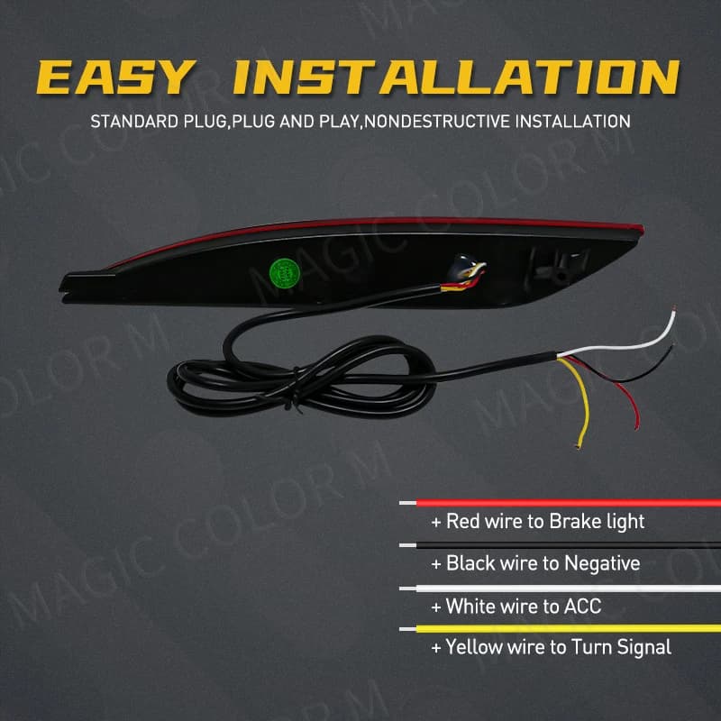 Pour Hyundai Sonata 8 2010 2011 2012 2013 2014 LED pare-chocs arrière réflecteur feu stop clignotant