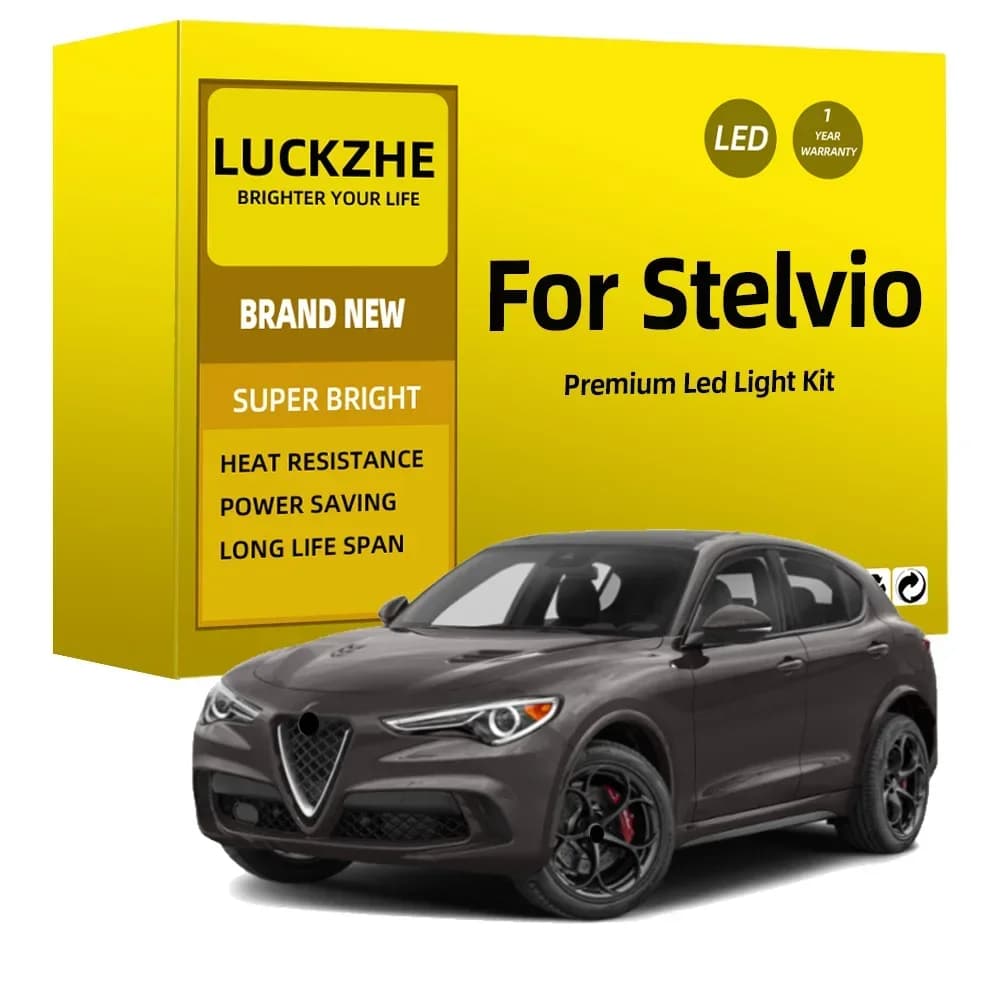 Kit d'éclairage intérieur Led pour Alfa Romeo Stelvio, lampe de lecture, dôme, Canbus, sans erreur, 