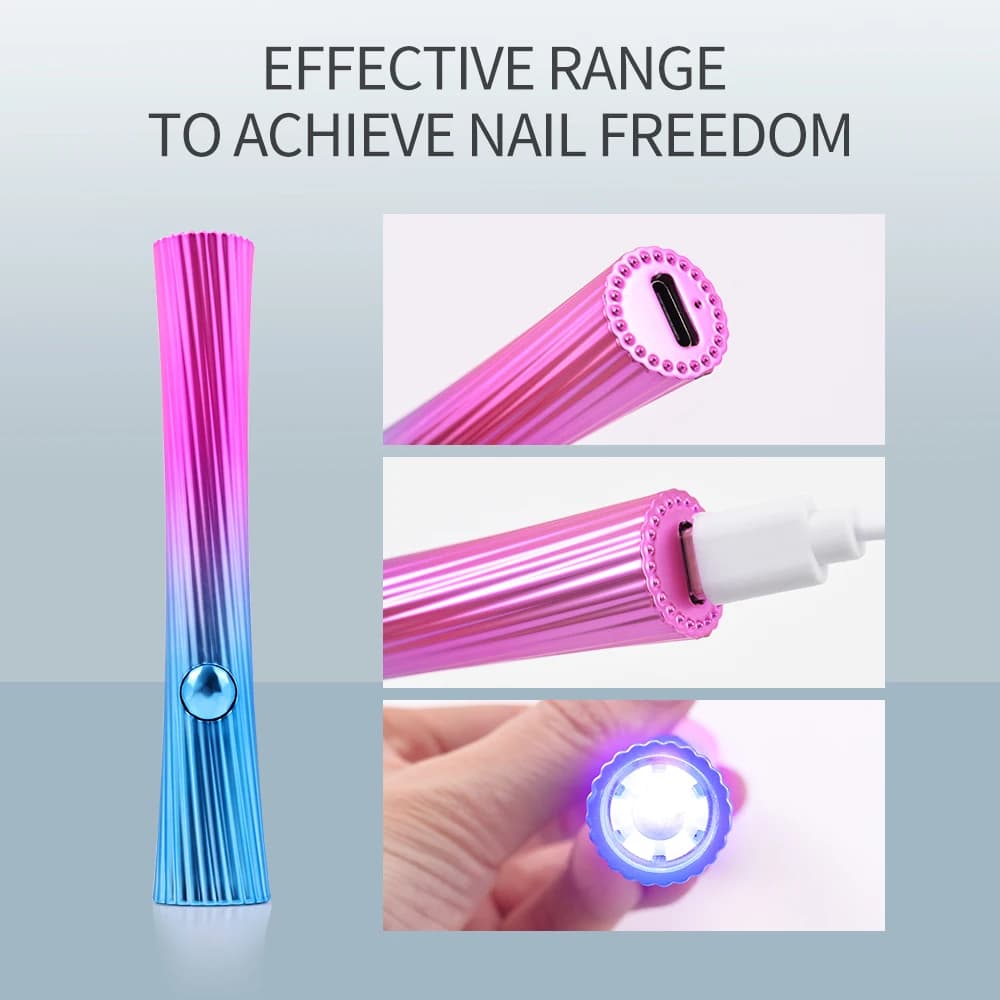1 pièces lampe UV portative 2W longueur d'onde 365nm395nm lampe à ongles professionnelle sèche lampe
