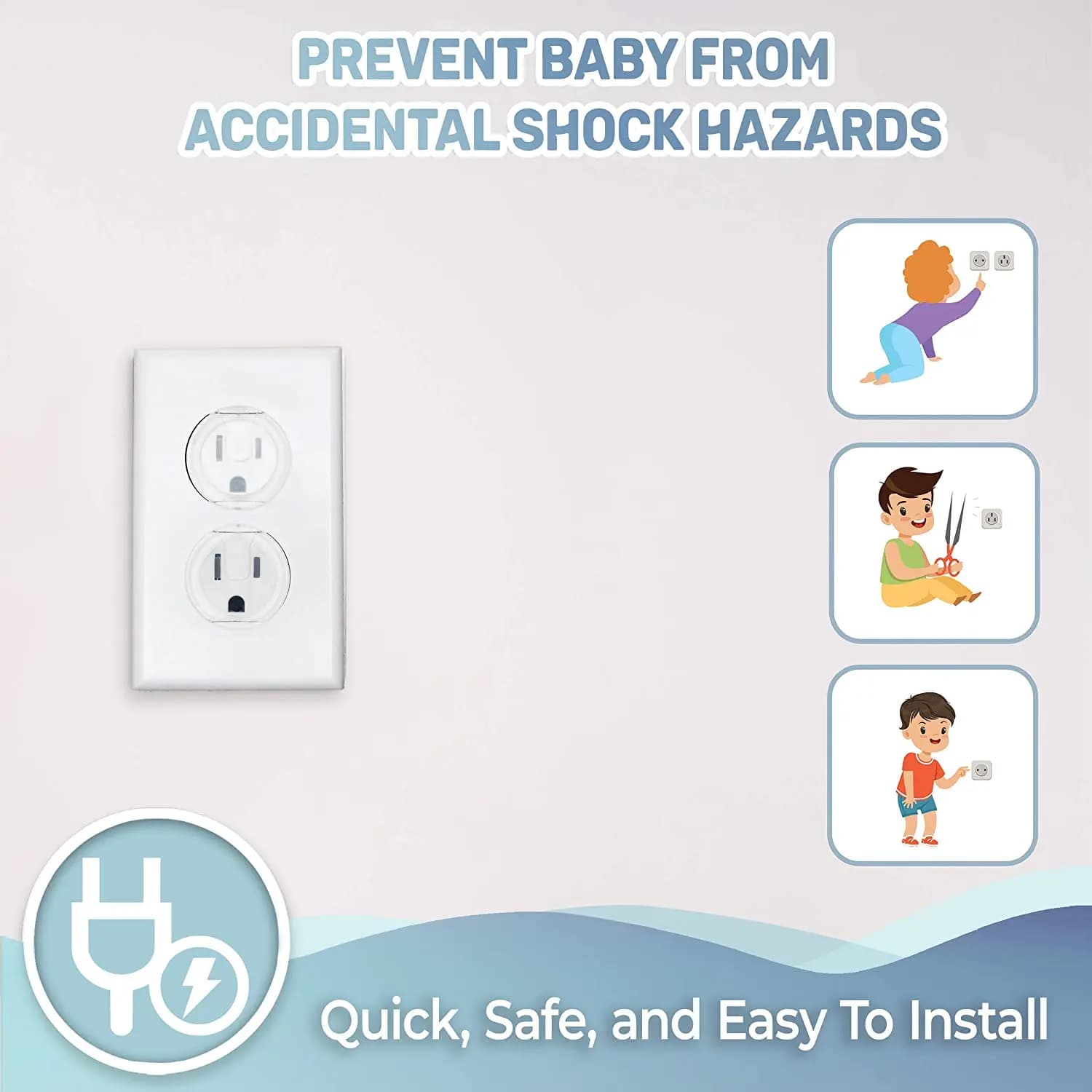 10 pièces couvercles de sortie, protecteurs de prise électrique sécurisés pour enfants de sécurité p