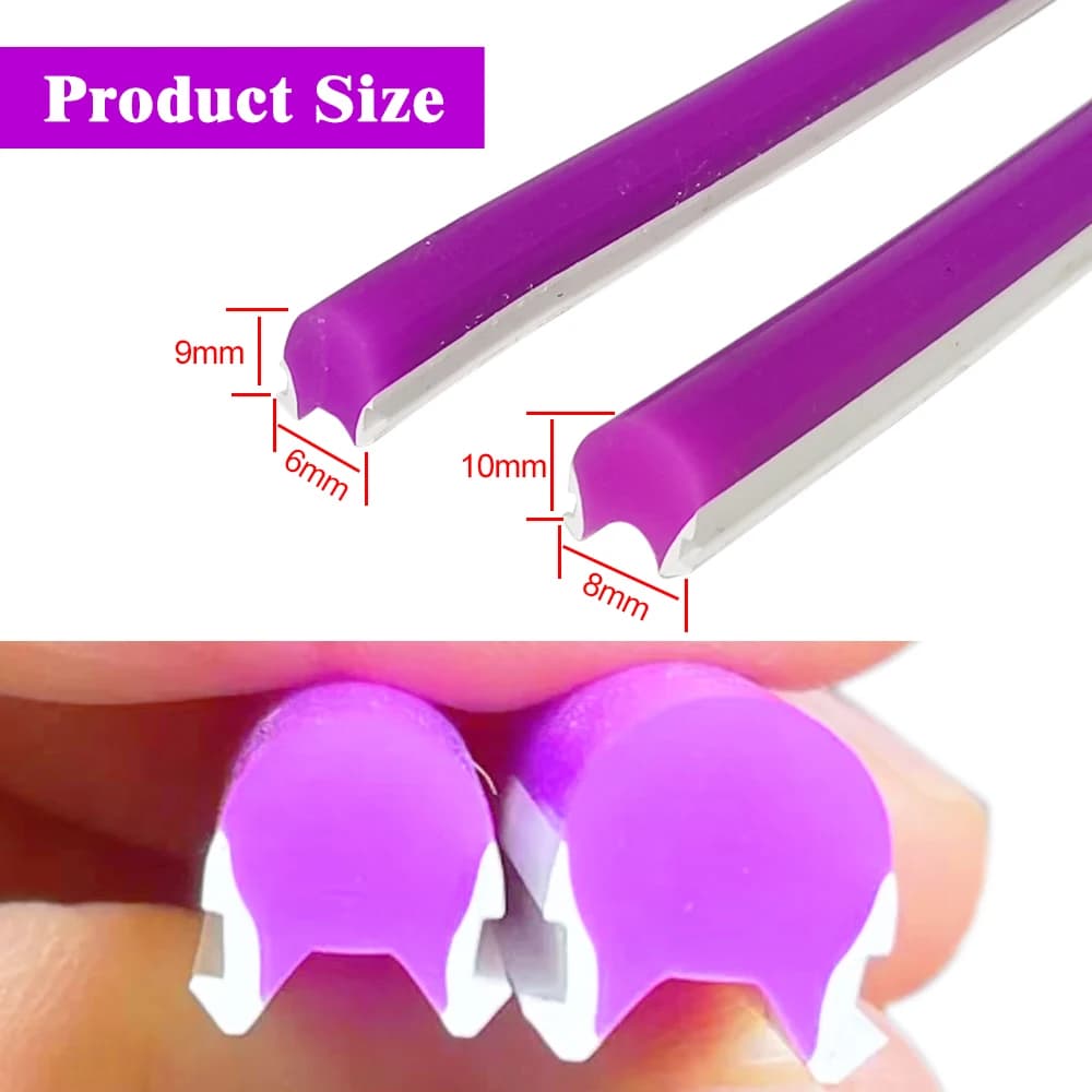 6mm 8mm bricolage séparé Silicone néon Flexible pliable DC12V 2835SMD S forme 120Led bande lumineuse