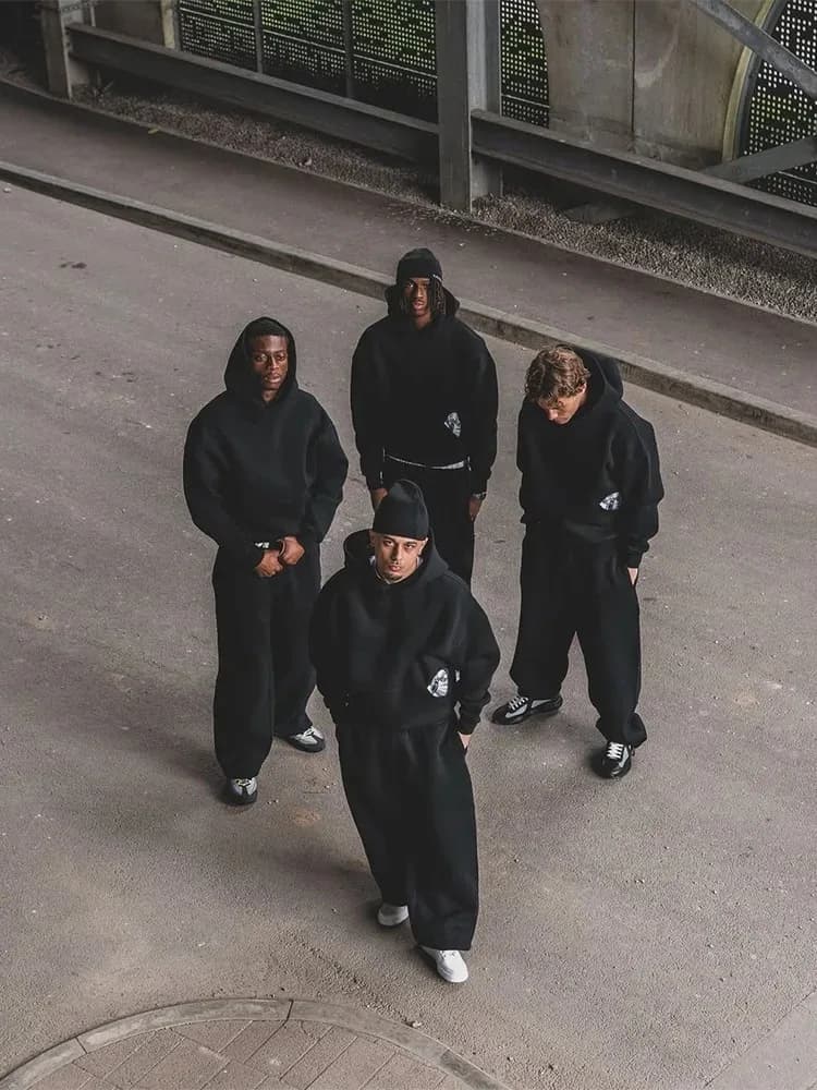 Costume de sport pour hommes, Streetwear rétro décontracté, tendance, Y2K, Harajuku, sweat à capuche
