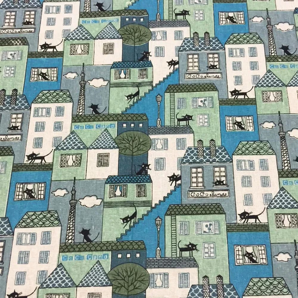 Peinture patchwork vintage de la série petite maison nordique, chanvre, coton, lin, machine à coudre