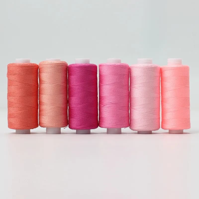 Fil à Coudre en Polyester de Couleurs Assorties, pour Couture et Broderie Intermédiaire, 6 Pièces/Pa
