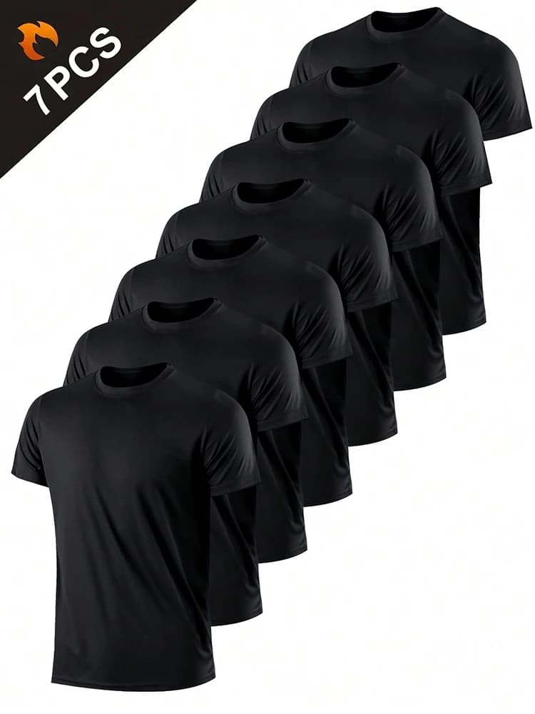 T-shirt de sport à séchage rapide ultraléger pour hommes, haut léger respirant, document solide, ent