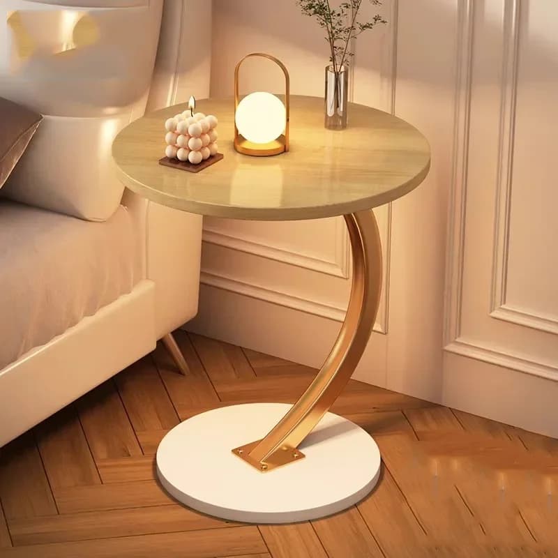 Centre Tables basses rondes ergonomiques petit déjeuner café esthétique luxe petit luxe gain de plac