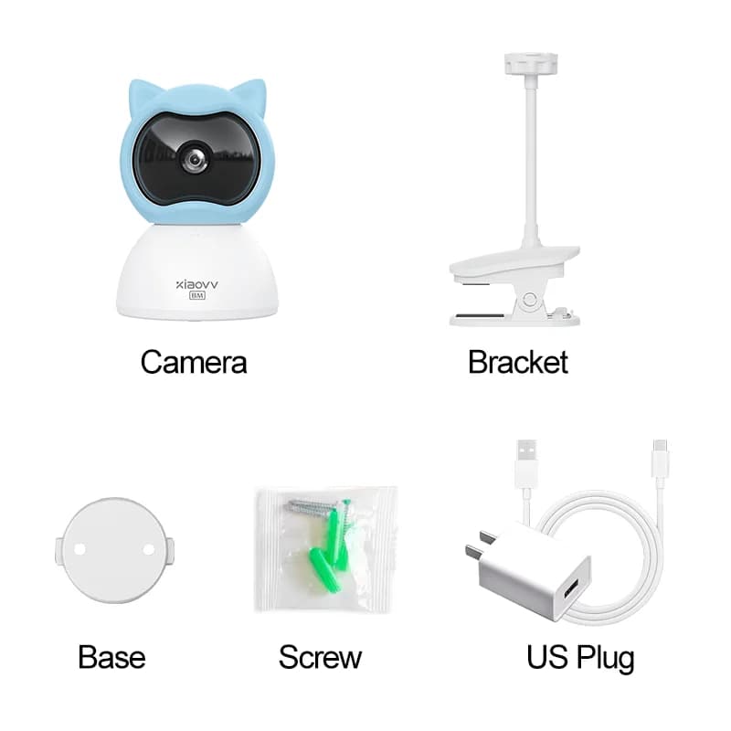 4MP WiFi XIAOVV bébé moniteur Audio bidirectionnel détection de mouvement Vision nocturne bébé camér