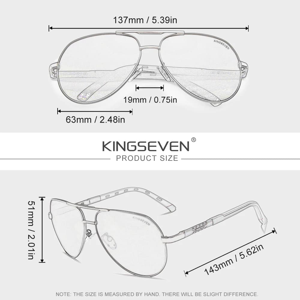 KINGSEVEN Lunettes de soleil polarisées classiques pour hommes et femmes, style aviateur, accessoire