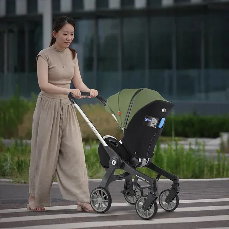 Landau de voyage léger pliable multifonctionnel à quatre roues poussette Portable bébé poussette 3 e