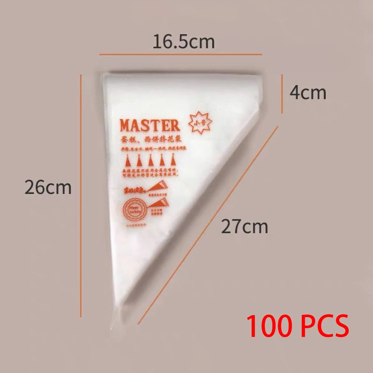 Sacs à pâtisserie jetables épais, 100 pièces, bricolage, décoration de crème de gâteau, sac à passep