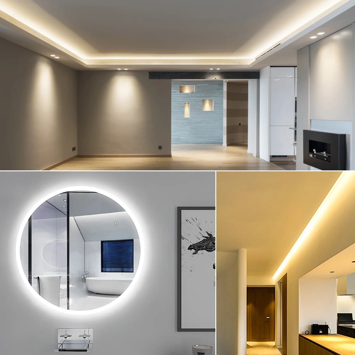 Bande lumineuse LED COB FOB, 5M 10M, haute densité, Diode Flexible, 3000K 4000K 6000K, linéaire, var
