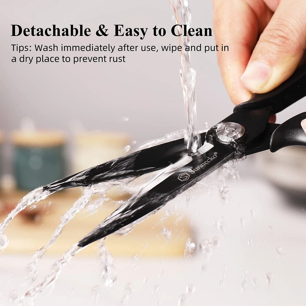 Sunnecko – ciseaux de cuisine professionnels robustes, outil de coupe polyvalent, ciseaux plaqués ti
