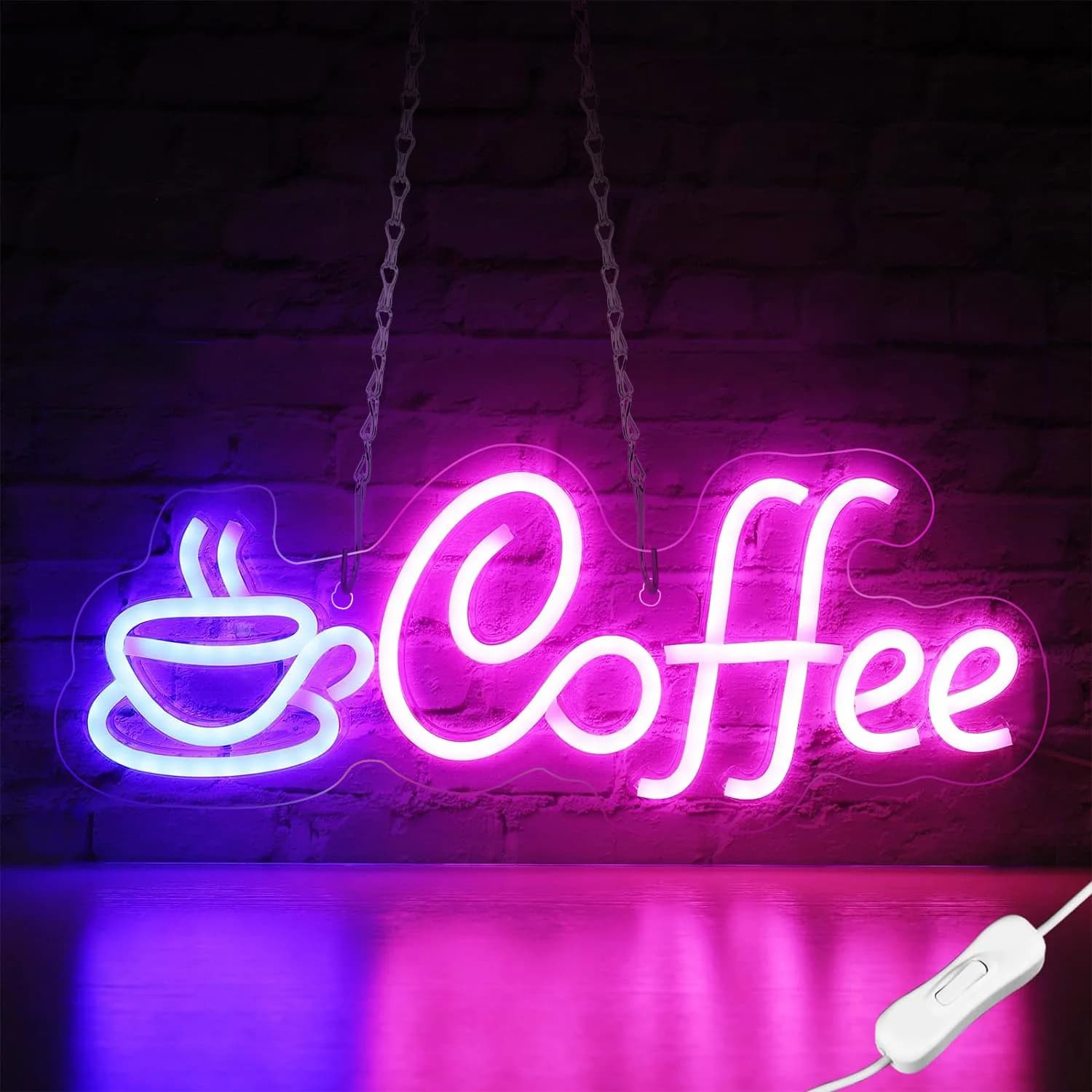 Café néon signe lumière USB/batterie Led lampes au néon pour Bar café Restaurant fête Art décoration