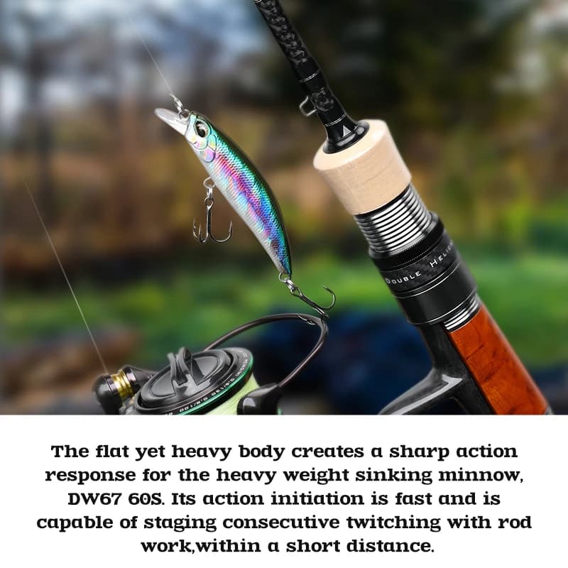 TSURINOYA 60S leurre de pêche méné coulant DW67 60mm 6.1g appât dur artificiel brochet bar truite Je