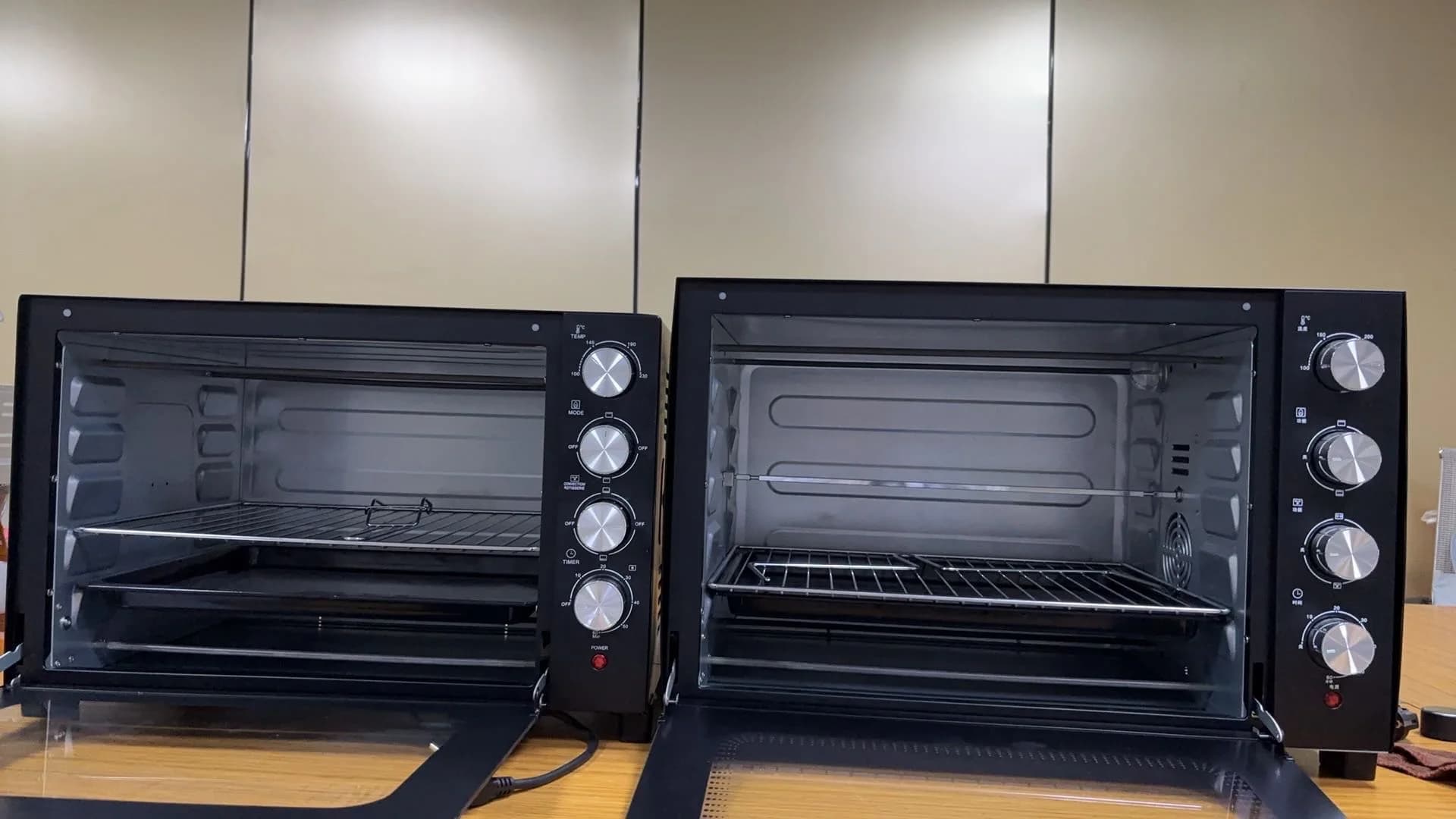 Four électrique grande capacité 48/60L pour la pâtisserie à domicile, double couche, multifonctionne