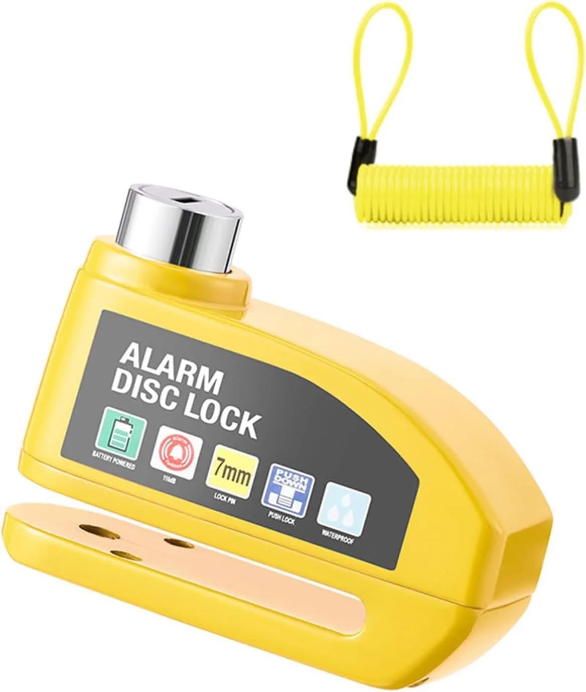 Antivol de disque de frein pour vélo et moto, étanche, alarme 110 dB, haute sécurité
