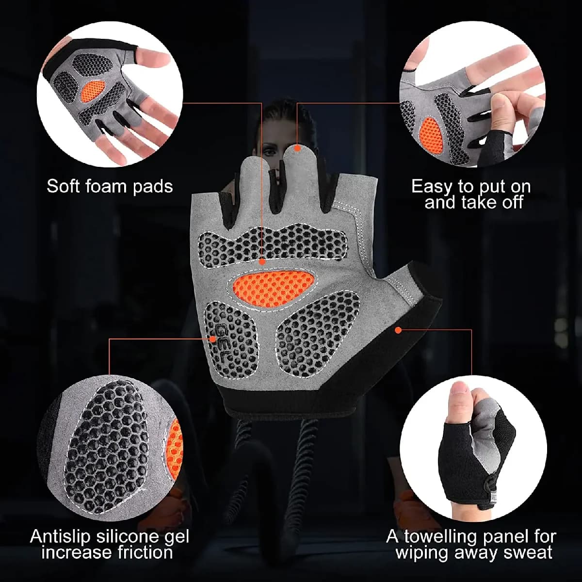 Gants de gymnastique Fitness entraînement sans doigts femmes hommes musculation exercice gants de sp