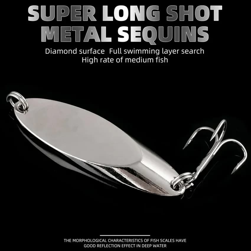5 pièces 3g-21g pêche lumineuse cuillère en métal leurre appâts durs basse argent cuillère leurre de