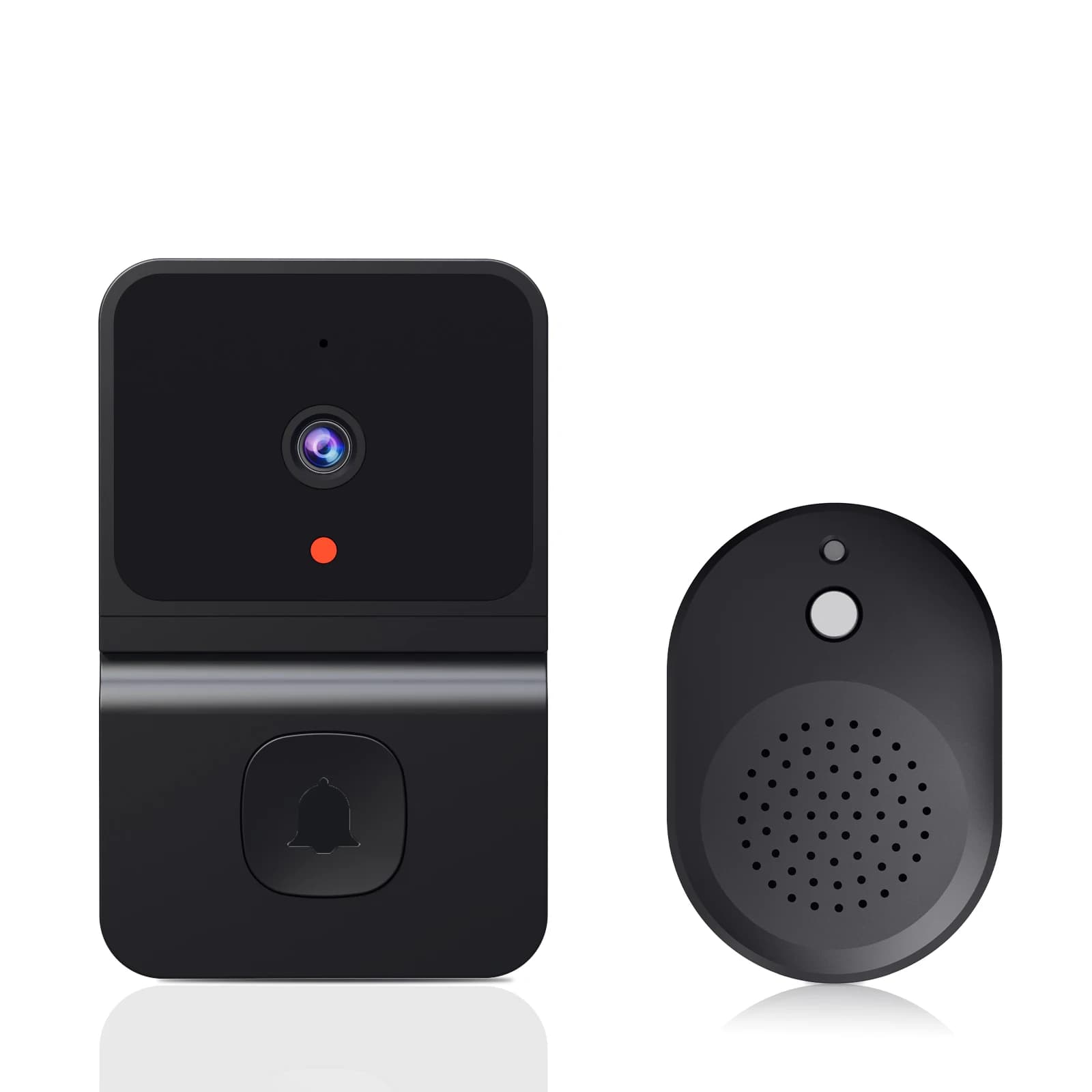 Sonnette sans fil WiFi extérieure avec caméra HD, vision nocturne, interphone vidéo et fonction de c