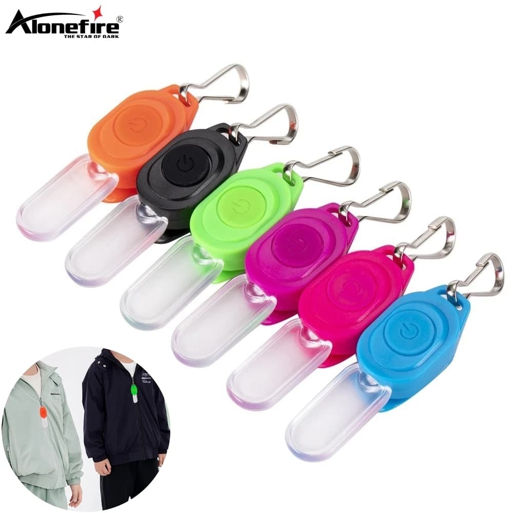 Mini LED nuit clignotant fermeture éclair lumière porte-clés lumière marche chien animal de compagni