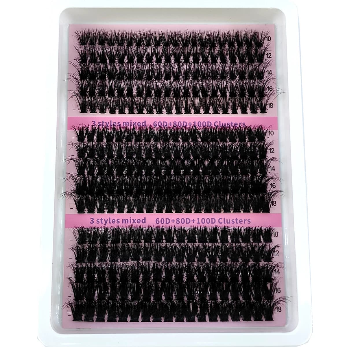 Nouveau 15 rangées bricolage 5D grappes de cils moelleux 60D-200D grappes de cils épais cils individ
