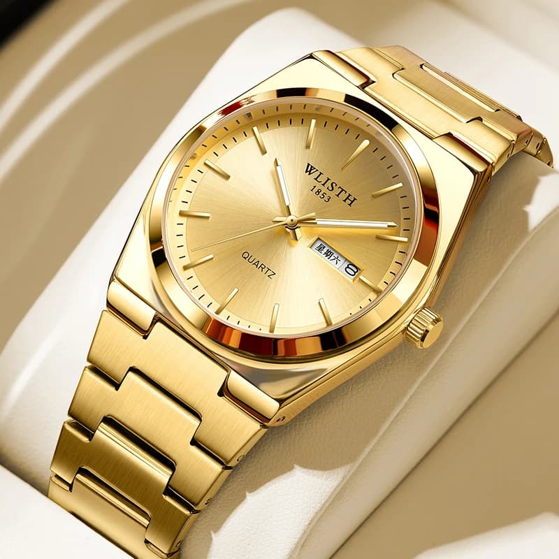 WLISTH luxe hommes montre étanche mode affaires montre en acier inoxydable montre pour homme montres