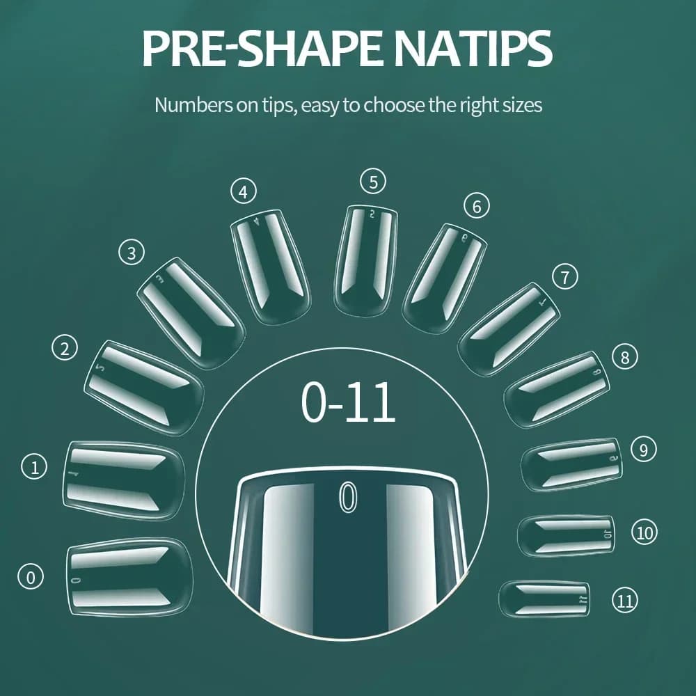 Nailpop 600 pièces Gel doux X ongles conseils couverture complète cercueil Stiletto faux ongles Extr