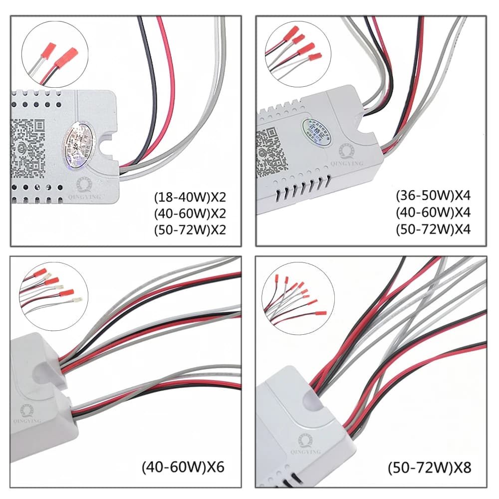 Pilote de gradation intelligent avec télécommande RF, AC220V, 2.4G, 18-40W, 36-50W, 40-60W, 50-72W, 
