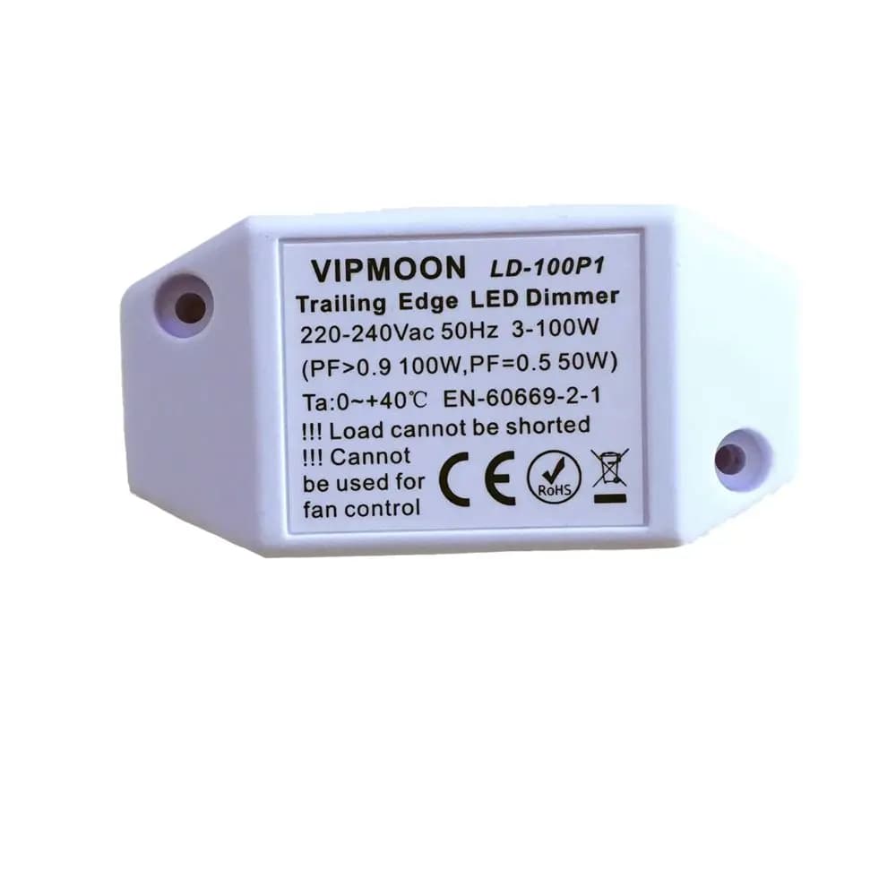 Variateur LED réglable 220V, interrupteur de lumières, contrôle d'éclairage 220V-240V 100W, bouton m