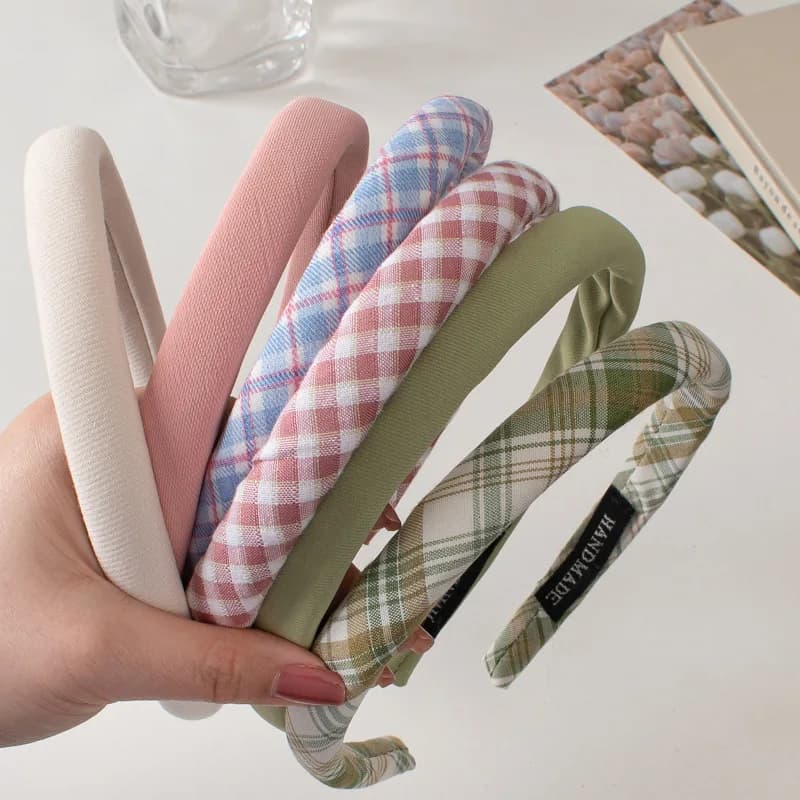 Bandeau en éponge fine pour femmes et filles, cerceau à cheveux élégant, accessoires de maquillage, 