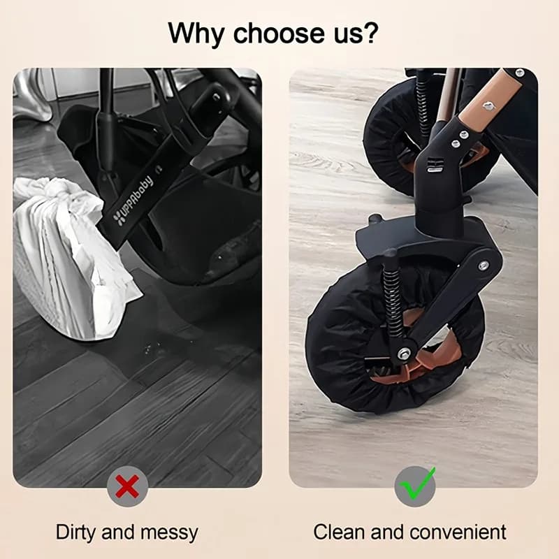 Housse de roue de poussette pour bébé, 4 pièces, Anti-poussière, protection de pneu pour fauteuil ro