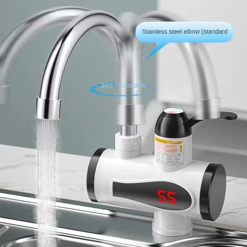 Chauffe-eau électrique de cuisine, robinet d'eau chaude instantanée, robinet de chauffage froid, cha
