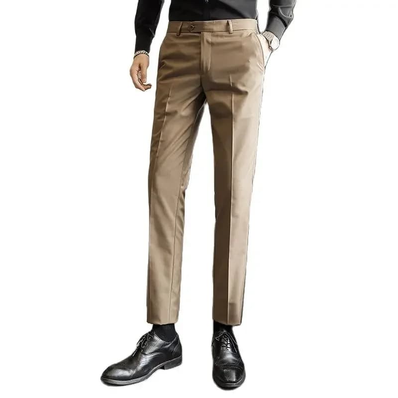 Pantalons formels hommes 2024 nouveau élégant homme bureau travail pantalon décontracté élastique co