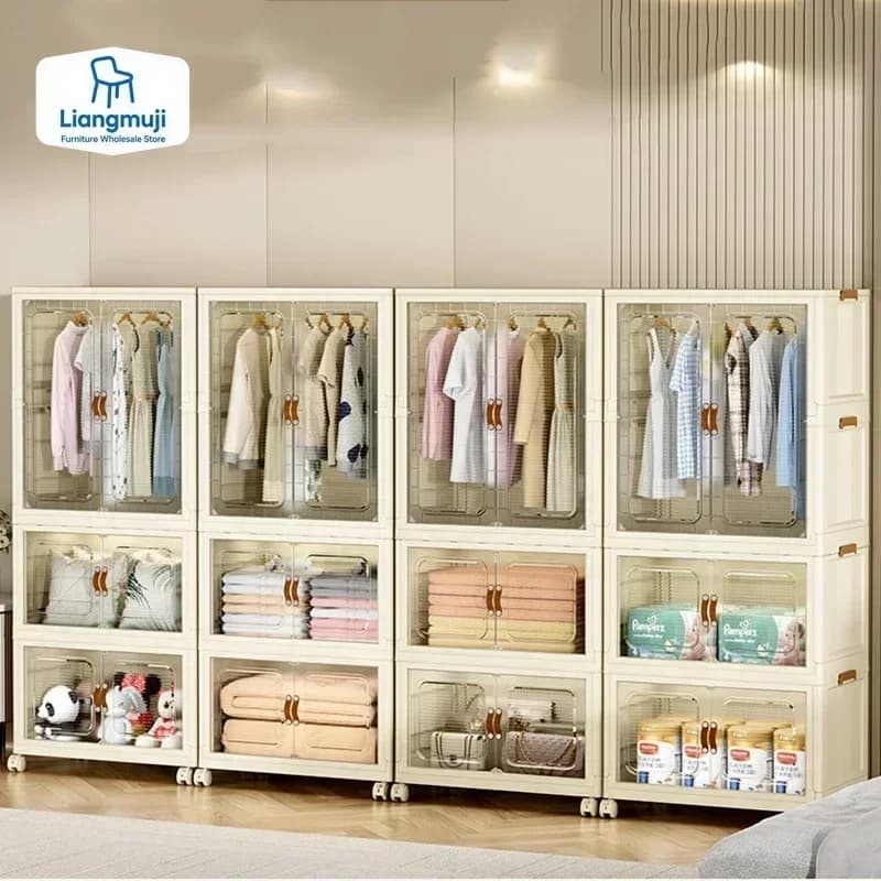 Grande boîte pliante, placard de rangement sans Installation, armoire pour enfants, maison, salon, c