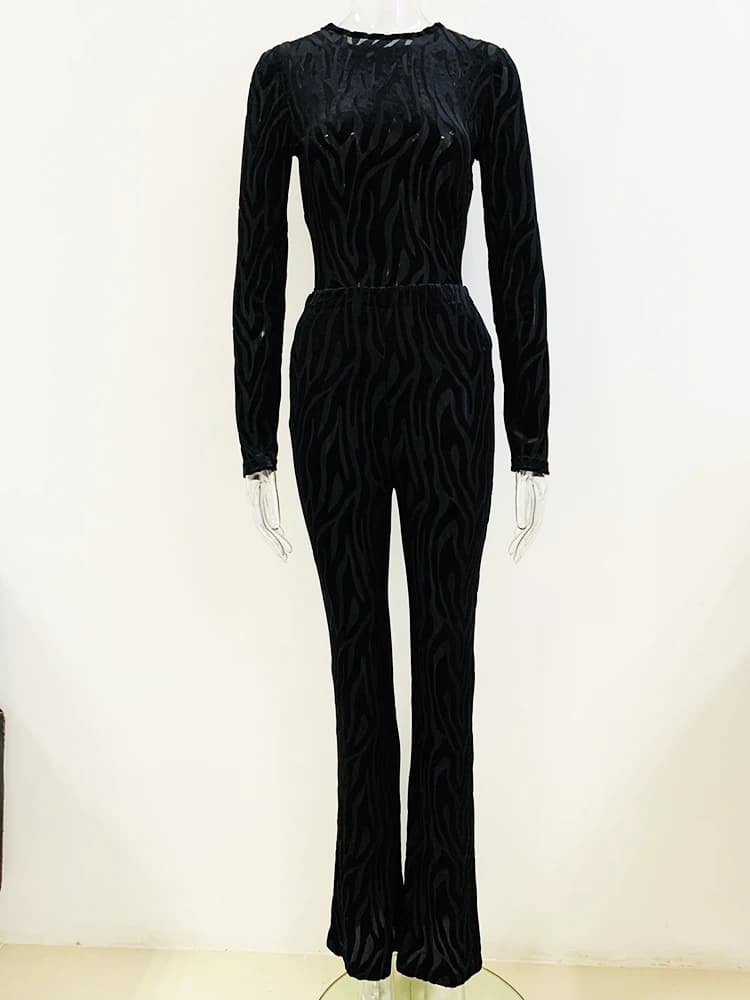 HIGH STREET Nouveauté 2026 Ensemble de costume de créateur pour femme, en velours gaufré à effet tra