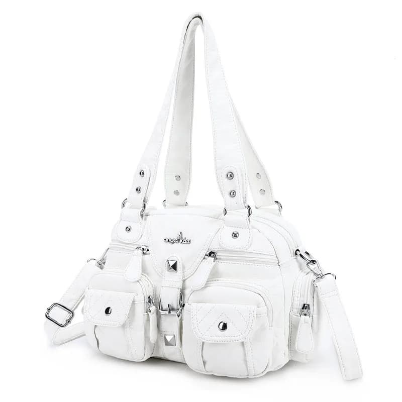 Angelkd'appareils-Sacs à main pour femmes, sacoche à poignée supérieure, sac PU initié, pack de boul