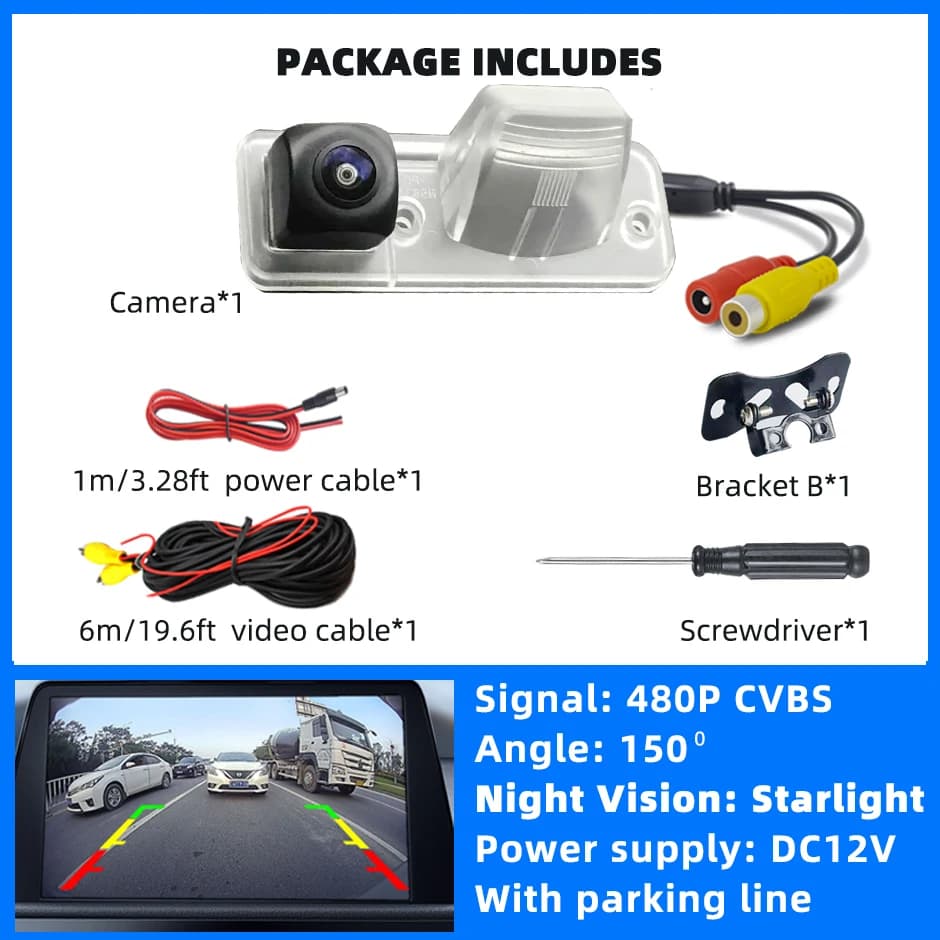 Caméra de recul HD Caméra de recul AHD1080P ou 720P CVBS pour Volkswagen Eurovan Caravelle Transport