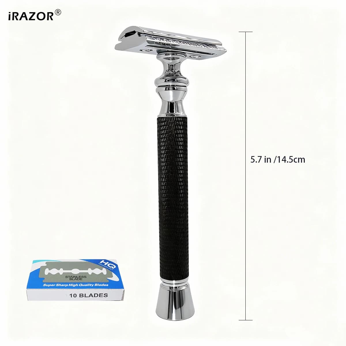 iRAZOR – rasoir DE sécurité classique en forme DE T pour hommes, Machine DE rasage antidérapante tex