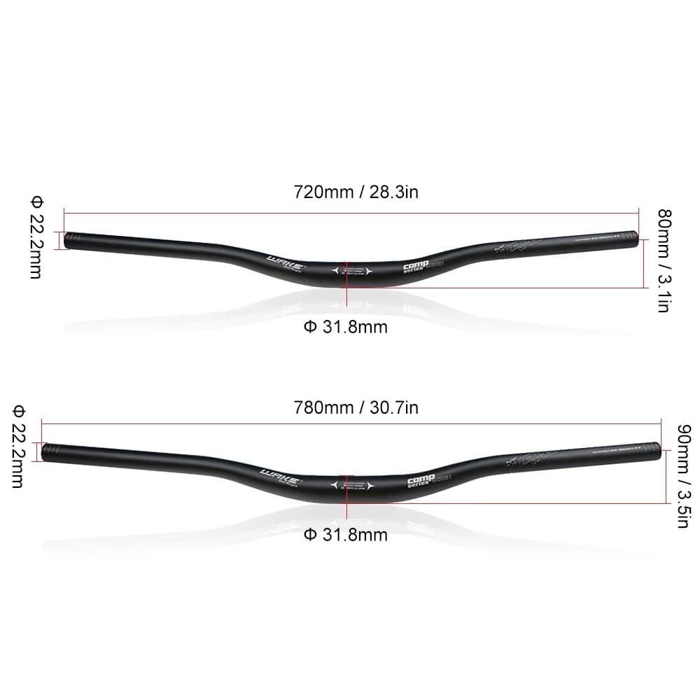 Guidon de vélo de montagne guidon de vtt guidon de vélo barre montante 720/780mm barre de poignée de
