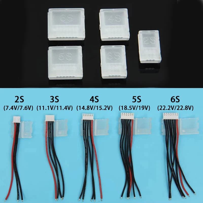 10/20 pcs/lot 2S 3S 4S 5S 6S JST-XH protection de la tête équilibrée prise d'équilibre économiseurs 