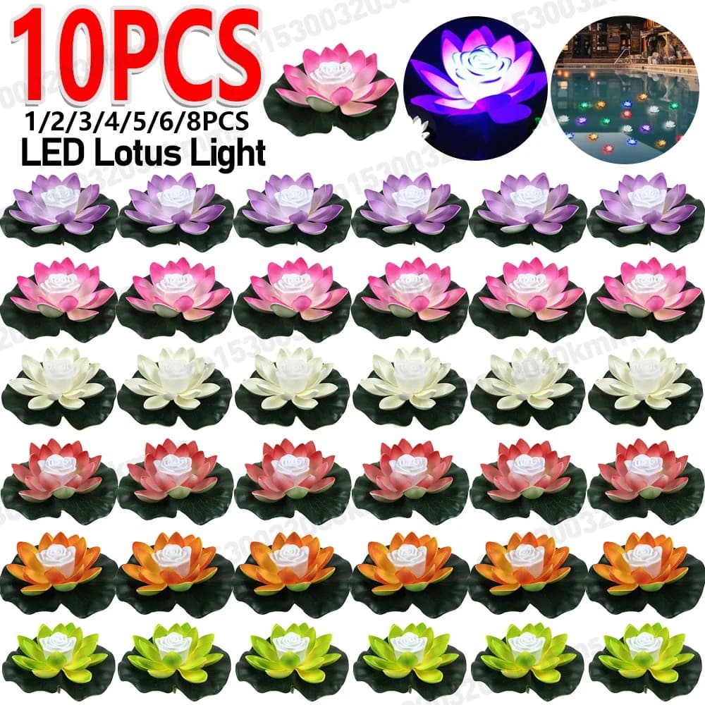 Veilleuse flottante artificielle, lampe LED à économie d'énergie, étanche, jardin, piscine, sécurita