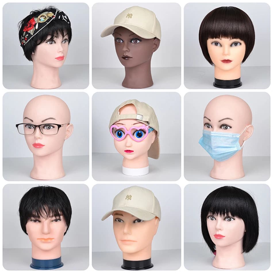 Support de perruque de tête de Mannequin avec trépied de perruque réglable, présentoir de fabricatio