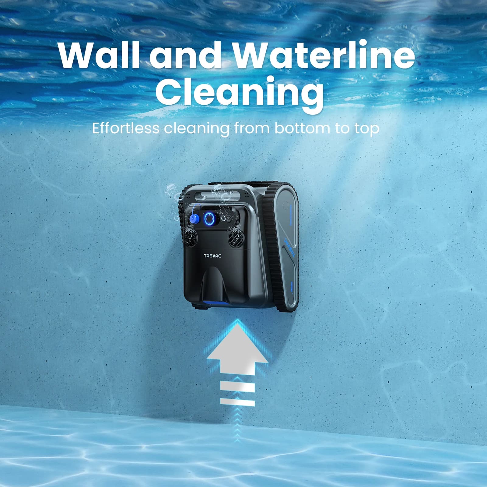 Robot nettoyeur de piscine sans fil, aspirateur de piscine pour piscines enterrées avec 4 moteurs, l