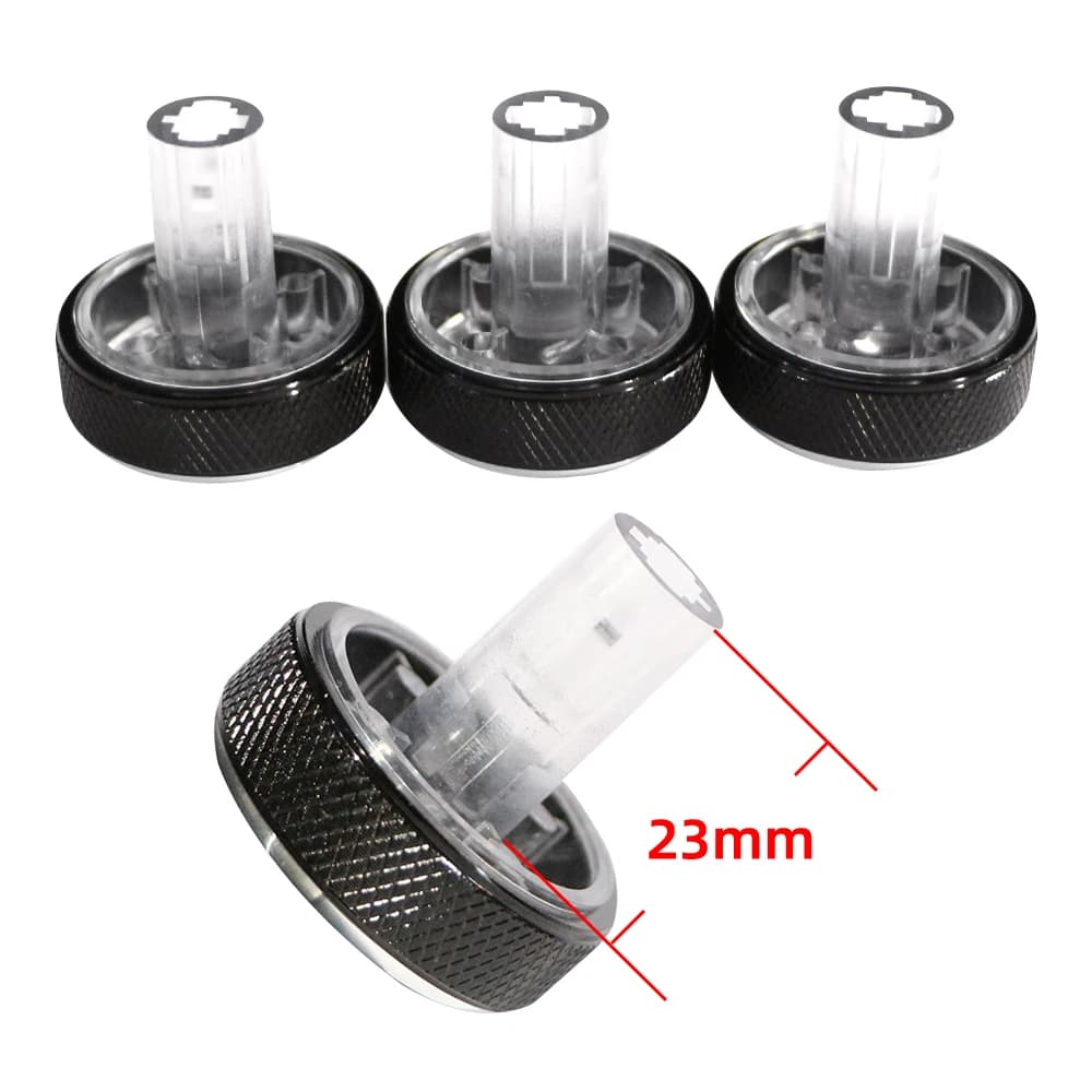 Bouton de commande de chaleur de climatisation de voiture de 23mm, accessoire en alliage d'aluminium