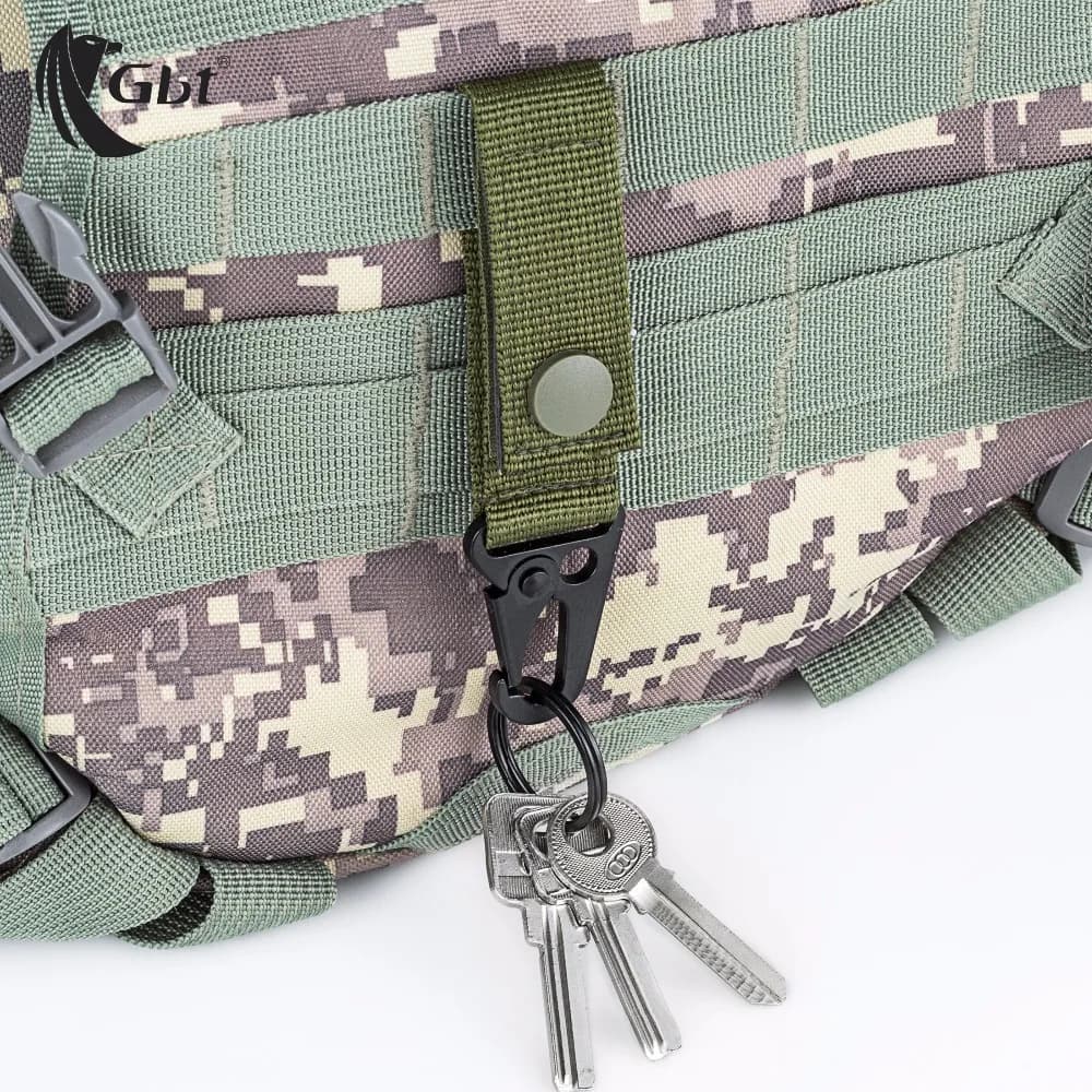 Porte-clés tactique Molle porte-clés en Nylon Molle sangle sac à dos suspendu porte-clés crochet ave